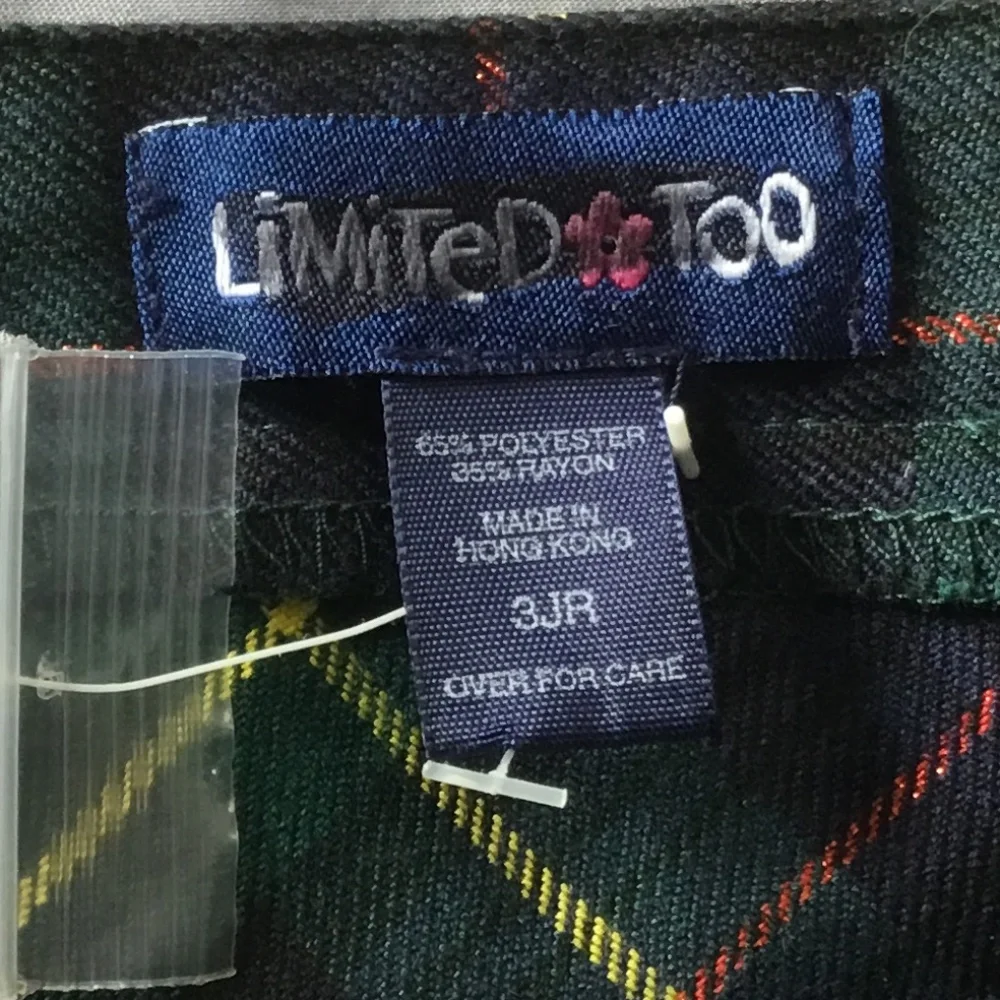Limited Too Green Plaid Pleated St Patrick’s Day Skirt Kilt Size 3 NWT - Picture 3 of 4